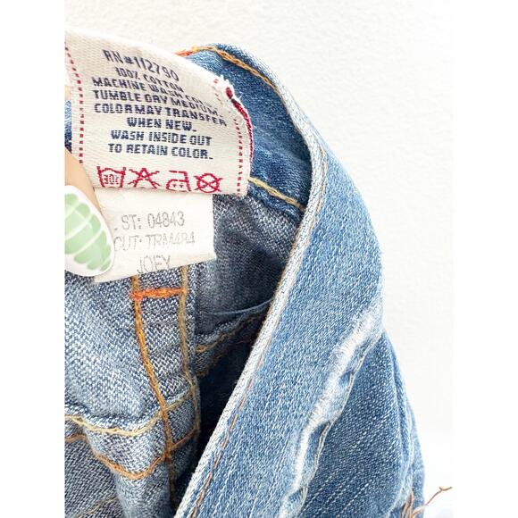 True Religion Men’s Buddha Nature Embroidered Y2K Joey Flare Jeans Vintage - Picture 5 of 12